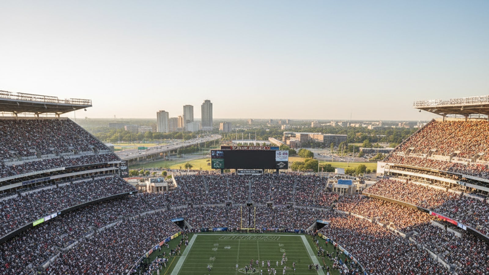 How many people are in a football stadium?