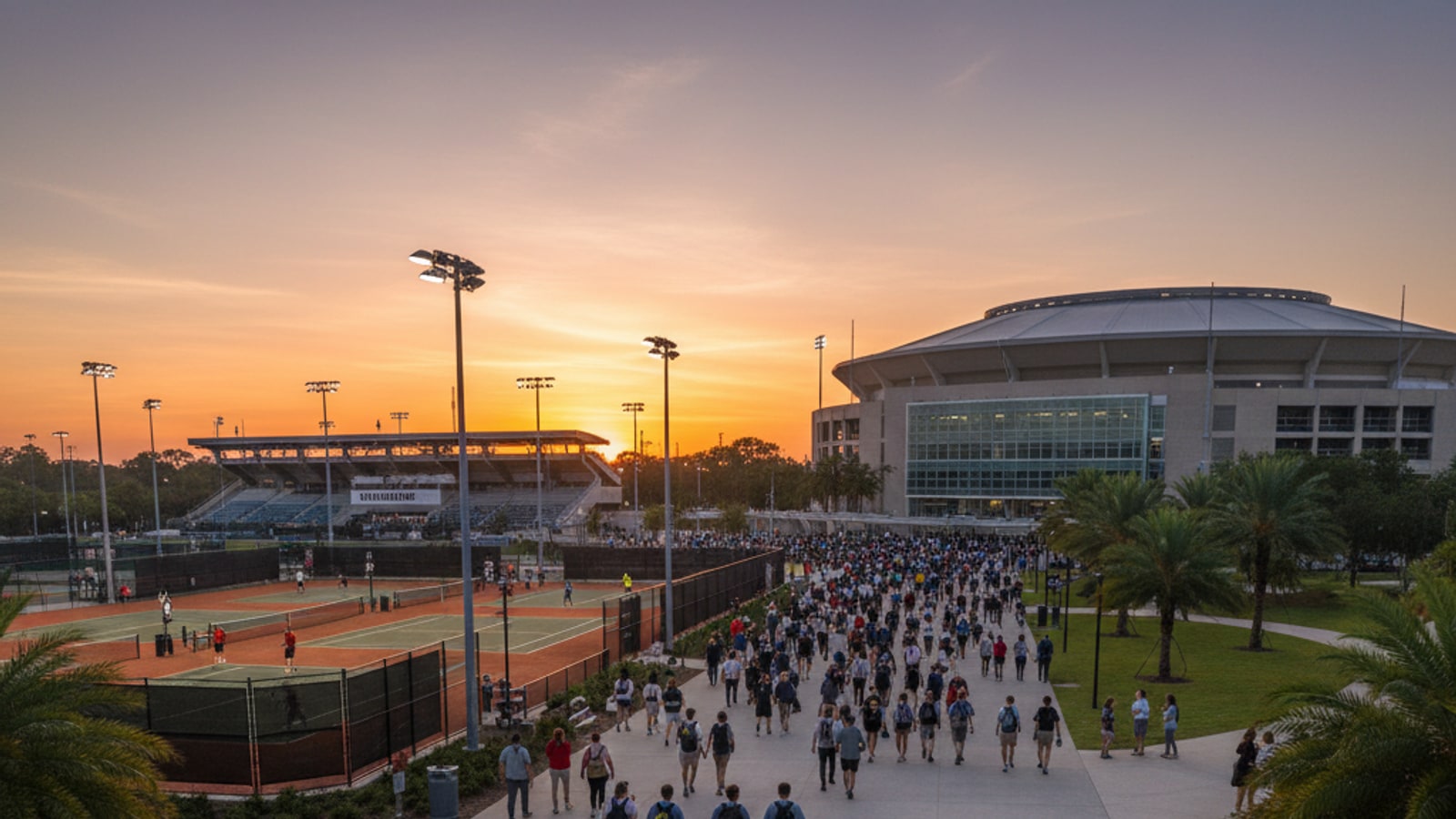 How many official visitors to the Florida Gators' game?