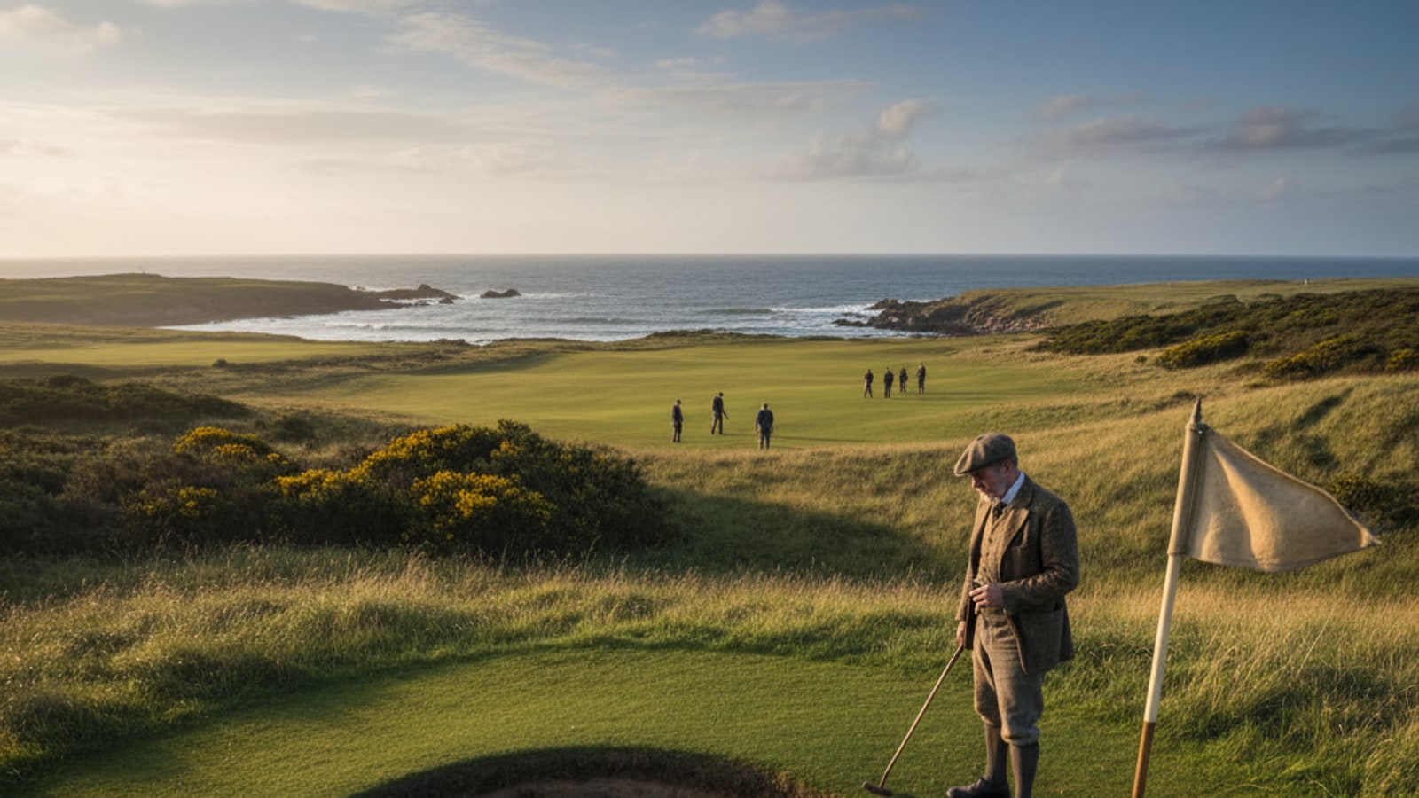 How big was the first golf hole made?
