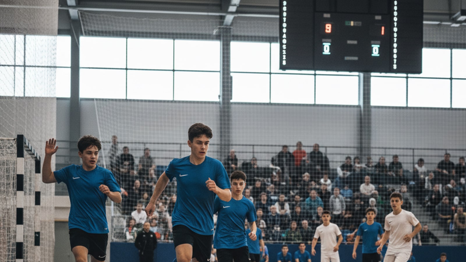 Are rolling substitutions allowed in mini soccer?