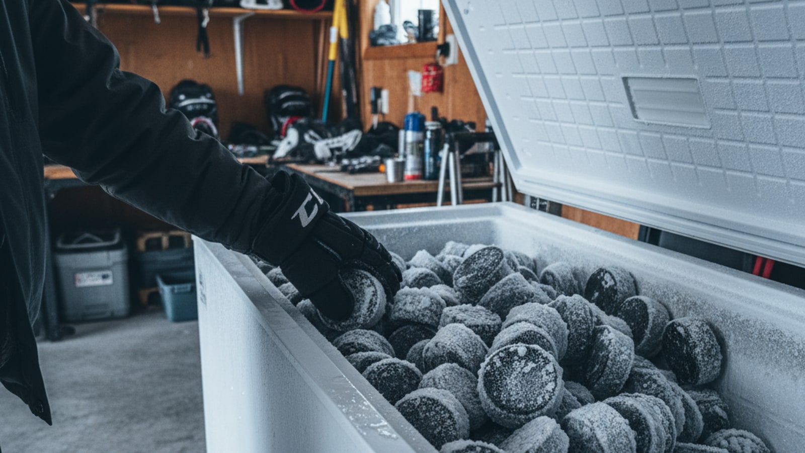 How long do hockey pucks stay in the freezer?