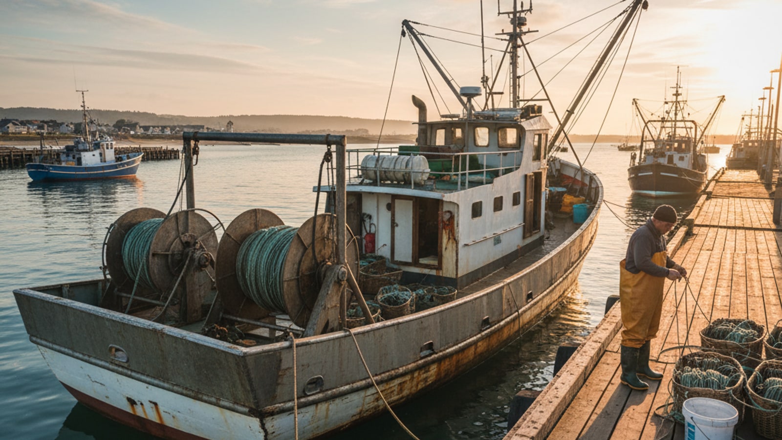 What is a long-line fishing boat?