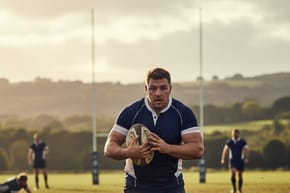 Can a Rugby Player Carry the Ball in Both Hands?